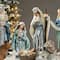 Glitzhome® Oversized Deluxe Blue Resin Nativity Figurine Set